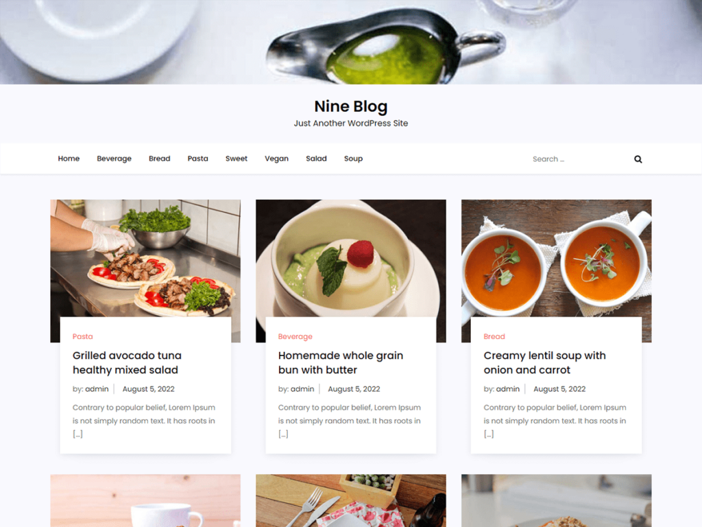 Nine Blog WordPress Theme