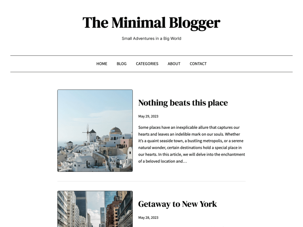The Minimal Blogger